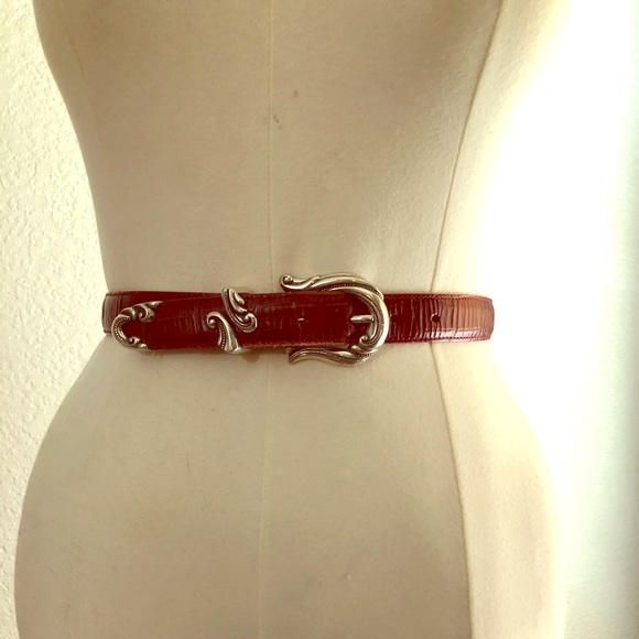 Red Vintage Western Style Belt - Picture 1 of 2